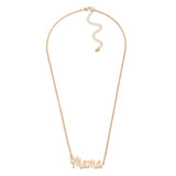 Gold Chain Link Necklace Featuring "Mama" Pendant