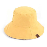 Yellow C.C Reversible Cloche Bucket Hat