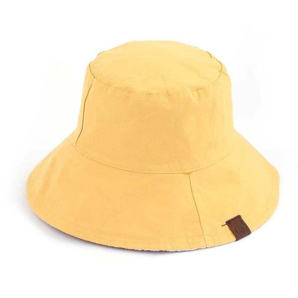 Yellow C.C Reversible Cloche Bucket Hat