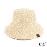 Yellow C.C Reversible Cloche Bucket Hat