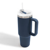 Navy 40oz Double Wall Stainless Steel Vacuum Tumbler With Handle