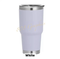 30 Oz. Wide Mouth Powder Coated - Engraved- Tumbler