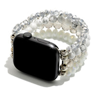 Natural Stone And Faceted Beaded Smart Watch Bands