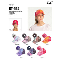 C.C. Tie-Dye Criss Cross Mesh Ponytail Cap