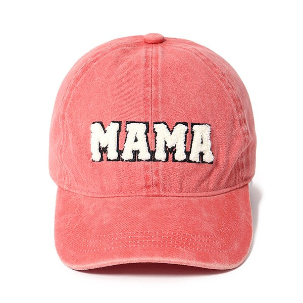 Chenille "MAMA" Baseball Cap