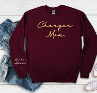 Embroidered Charger Mom Crewneck Sweatshirt