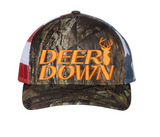 Deer Down American Flag Embroidered Hat- Richardson 112