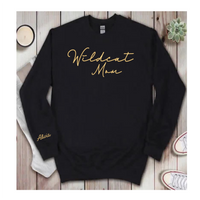 Embroidered Wildcat Mom Crewneck Sweatshirt